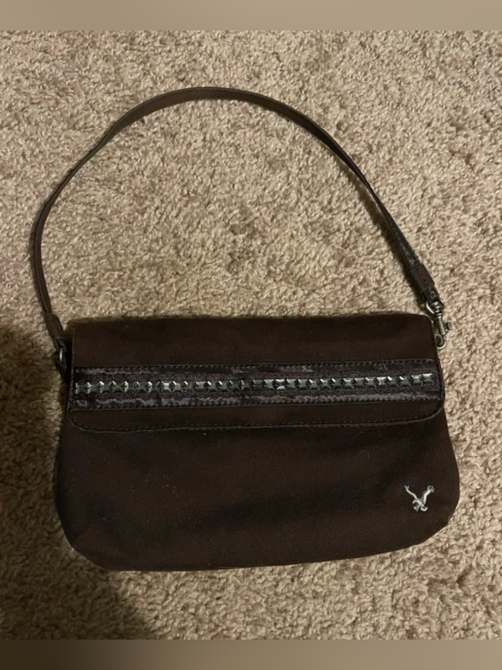 American Eagle Outfitters Brown Women's Mini Purse Bag with Studded Trim